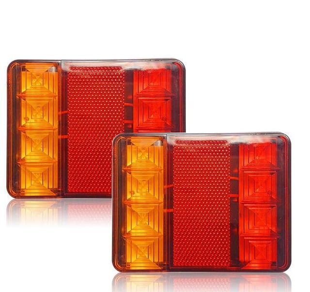 Ugreat - Anhängerleuchten und Reflektoren, 2 Stück 12 v LED-Rückleuchten, multifunktionale Rückleuchten für Traktor-LKW-Anhänger