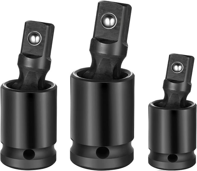 [neuwertig] Inhhub Kugelgelenk-steckschlüssel-konverter-set, Schlagschrauber-werkzeuge, Schlagnüsse, Drehbare Kreuzgelenk-steckschlüssel 1/4", 3/8", 1/2", 3-teilig-inhhub