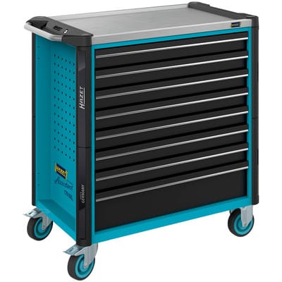 Werkstattwagen Assistent, Schubladen, flach: 7 x 81 x 696 x 398 mm, Schubladen, hoch: 1 x 166 x 696 x 398 mm, Art.Nr. 179NXL-8 - Hazet