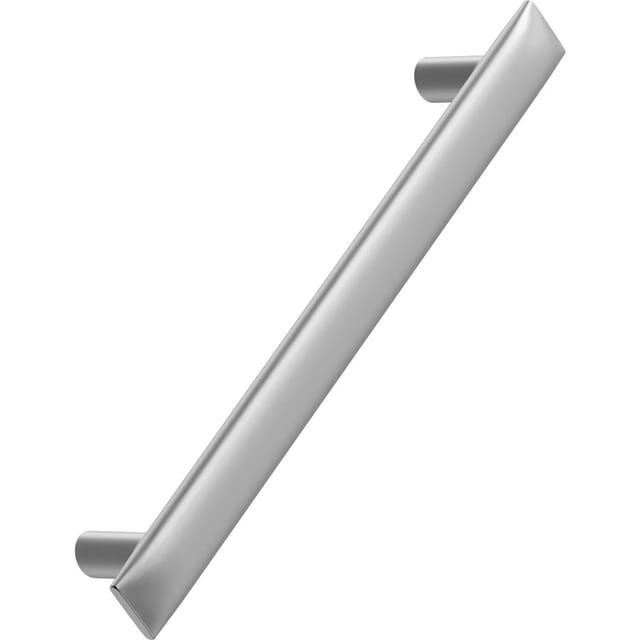 Furnipart - Möbelgriff Flow Breite 196mm - Schrankgriff la 160mm elegant, Zinkdruckguss Edelstahl-Effekt