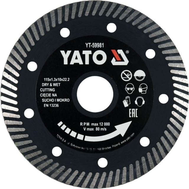 Diamanttrennscheibe Turbo Power Ø 115 125 230 mm Beton Granit Stein +Ø 115 mm (YT-59981)