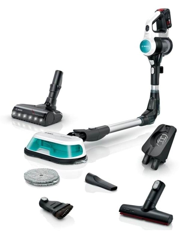 Bosch - BCS71HYGGB Kabelloser Staubsauger 60 Minuten of Zeit of Betrieb-Weiß/Aguamarine