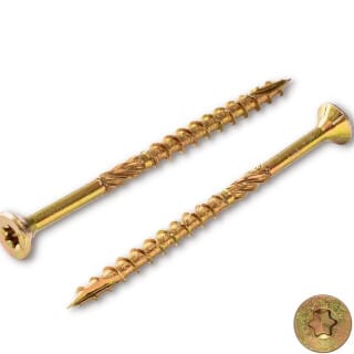 Holzschrauben Mit Torx-antrieb (5.0 X 100 Mm Bis 200 Stücke) Holzschrauben Mit Tx-sockel-spanplattenschrauben Gelb Verzinkt Mit Senkschrauben Für Dachkonstruktionen Mit Universalschrauben