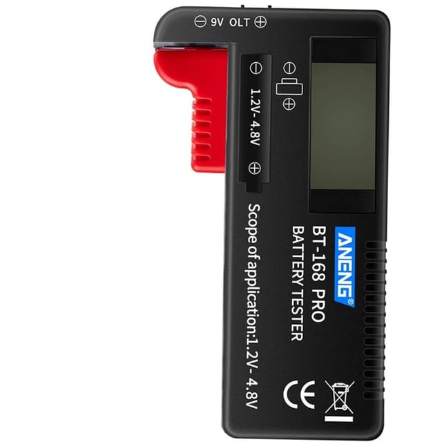BT-168 PRO Batterietester Digitalanzeige Universal-Diagnosetool DC AAA AA Knopfzellenbatterieprüfung