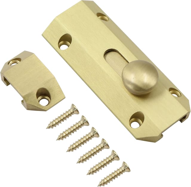 Türriegel – 9,3 x 3,2 cm – Messing – Gold Türriegel – Messing,AAFGVC