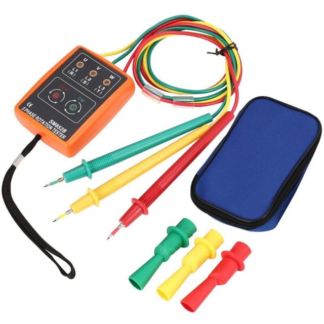 Sollbry - 3-Phasen-Rotationstest-Anzeige, 3-Phasen-Sequenz-Phasenrotations-Tester-Anzeige, SM-852B 60 v 600 v ac 20 Hz-400 Hz Rotationstester