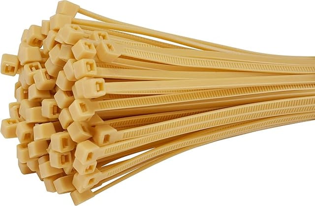 Kabelbinder, 1,8 Mm X 100 Mm Kabelbinder, Beige Nylon-kabelbinder, Schlauchklemme, Kabelbinder Für Sichtschutz Für Balkon, Garten Und Terrasse (100 Stück)