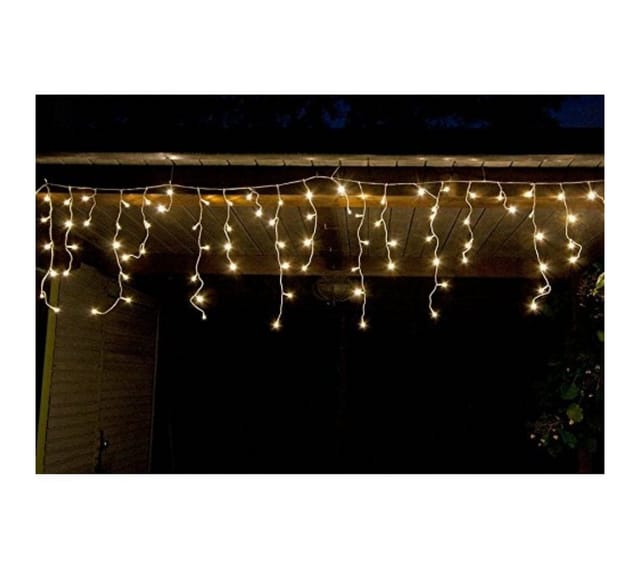 LED Eisregen Lichterkette mit 480 LEDs, 12m, Außen + Innen
