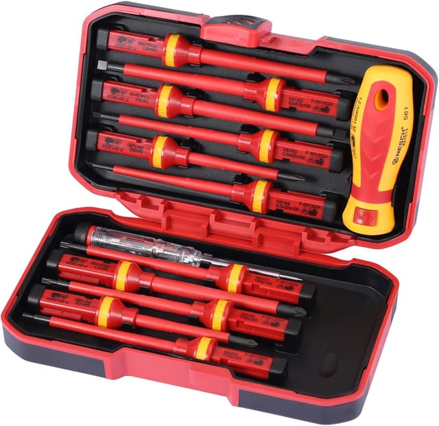 Elektriker-Schraubendreher-Set, 13-teilig, isoliertes 1000-V-Schraubendreher-Set mit Reparaturwerkzeugen