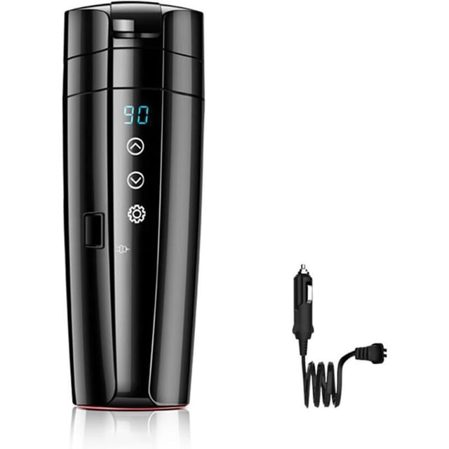 12v/24v Auto-thermobecher, 400ml Edelstahl-reise-thermobecher, Elektrischer Wasserkocher Mit Intelligenter Temperaturregelung
