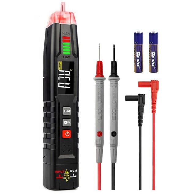 Multifunktionales Spannungsmessgerät, Automatisches Multimeter, Berührungsloser Spannungsprüfer, Elektrischer Spannungsprüfer Mit Display Und Taschenlampe, Widerstands-, Kapazitäts- Und Diodenprüfung