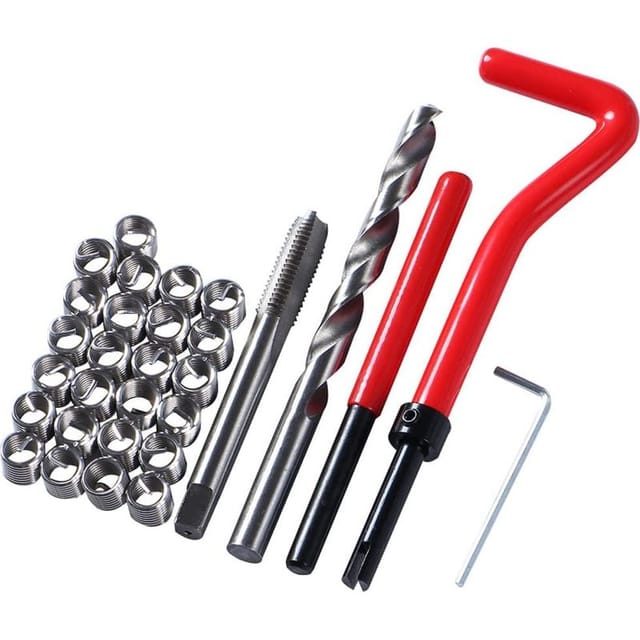 M8 X 1,25 Mm Edelstahl-gewindereparaturset (metrisch) – 30-teilig – Kompatibles Handwerkzeugset Für Kfz-reparaturen