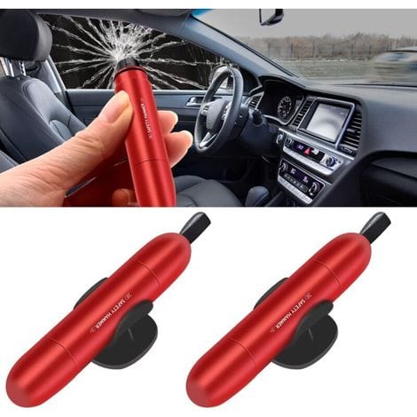 2-in-1-fensterbrecherhammer, Sicherheitsgurtschneider Und Notfall-fensterbrecherhammer Für Autos, 2er-pack