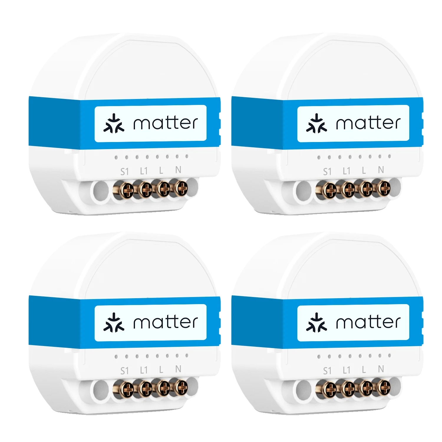 Intelligenter Einbau-wlan-schalter, Energieüberwachung, Sprachsteuerung, 4er-pack