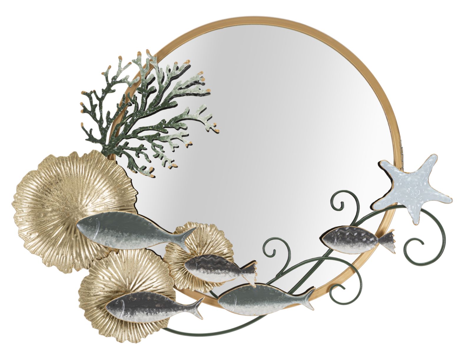 Fisch-wandspiegel, 88,9 X 7,6 X 65,4 Cm