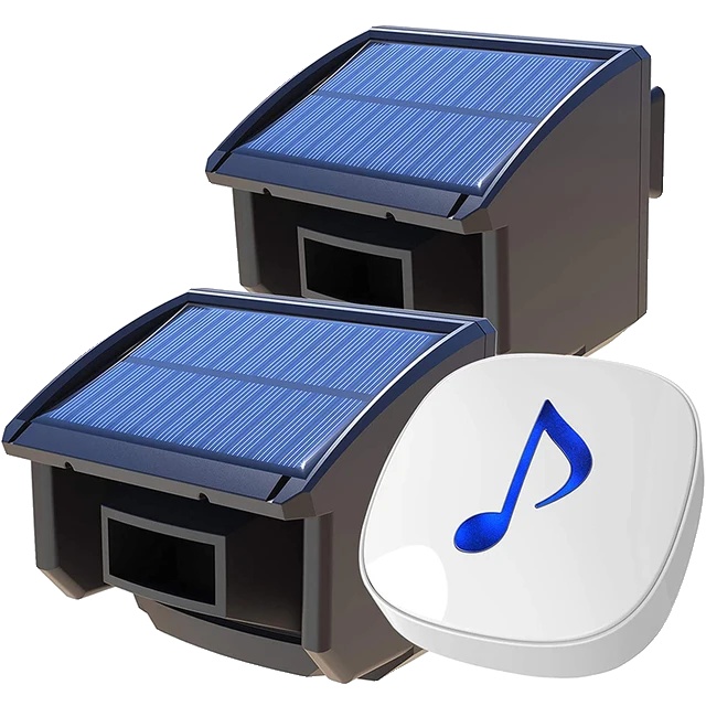 Bewegungsmelder, Solarbetrieben, Drahtlose Übertragung, Kit2, Eu-stecker