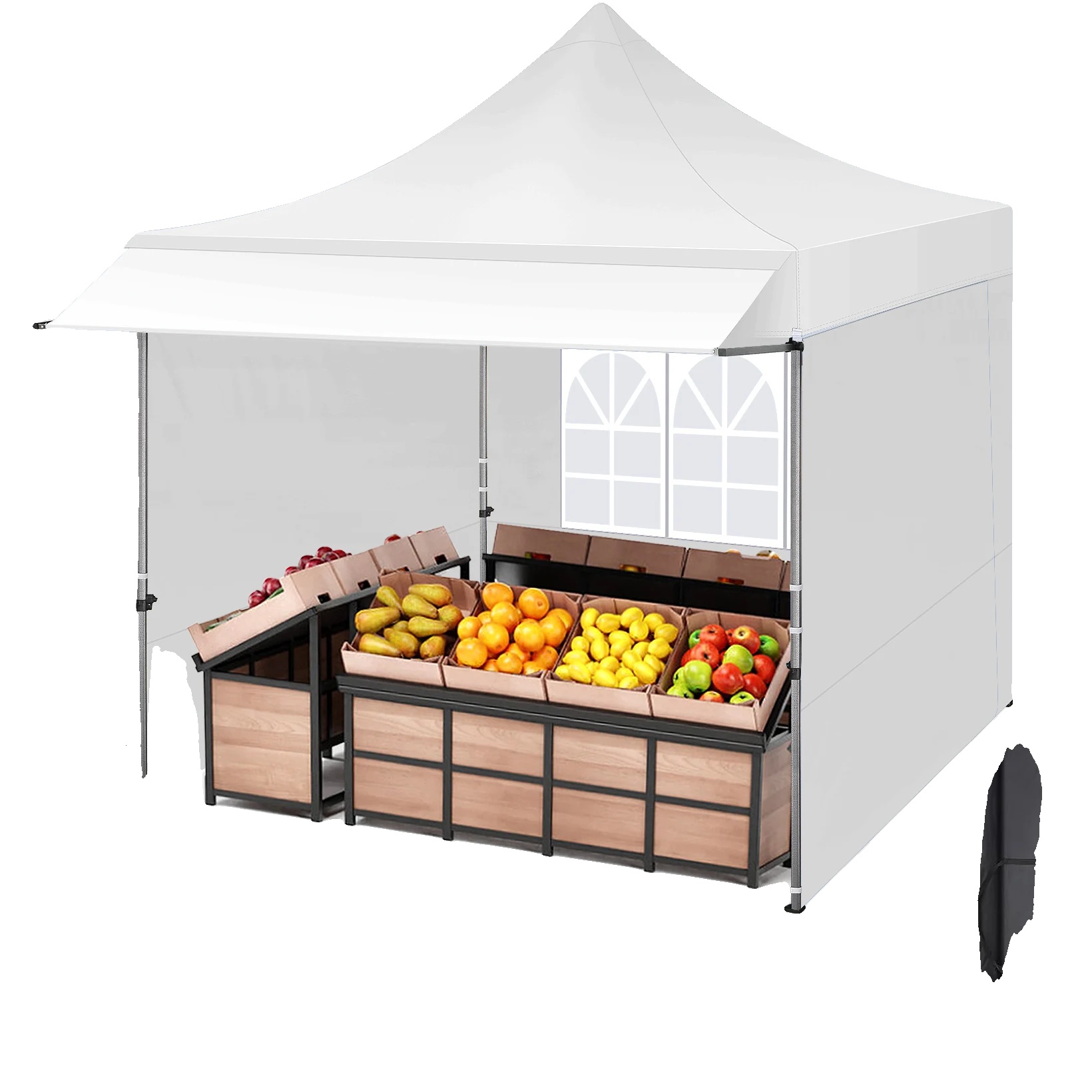 Faltpavillon, Wasserdicht, Höhenverstellbar, Weiß, 3x3 M