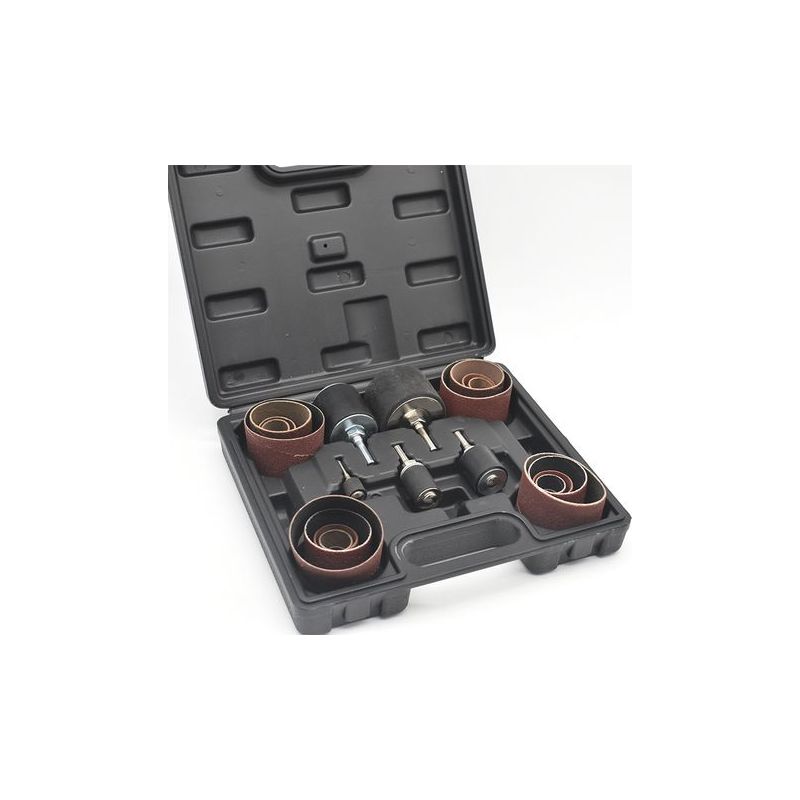 Packung Mit 25 Schleiftrommeln Und -hülsen, Körnung 80 Und 120, Für Schleifmaschinen Mit Durchmessern Von 12, 18, 23, 31 Und 50 Mm
