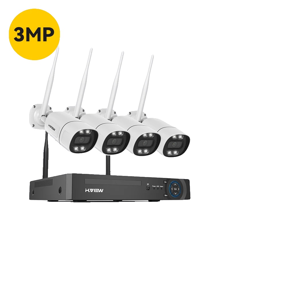 Heimüberwachungskamerasystem, 5 Mp Auflösung, Ki-bewegungserkennung, 4 X 3 Mp Kameras, Keine