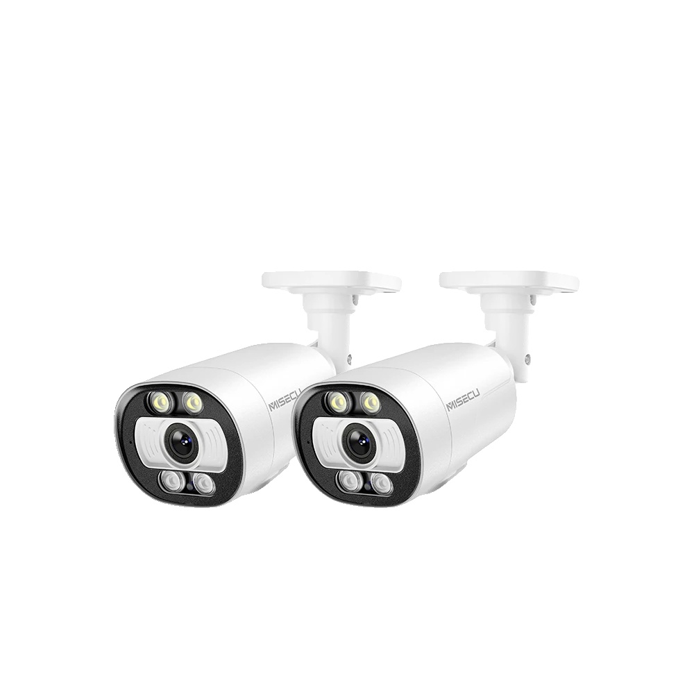 Ip-außenkamera, Ki-personenerkennung, Farbnachtsicht, 2 X 5-mp-poe-kameras