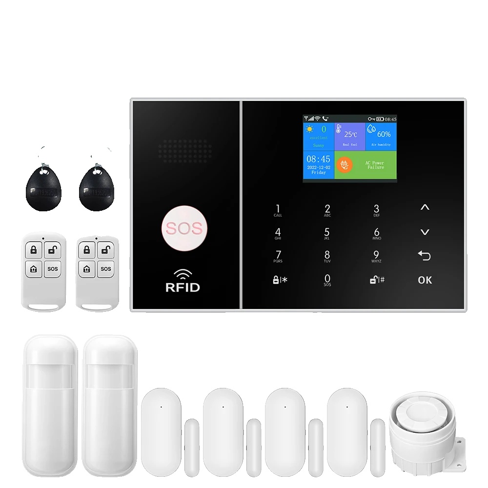Intelligentes Alarmsystem Für Zuhause, Wlan- Und 4g-konnektivität, Bewegungserkennung, Stecker Typ C (eu-stecker)