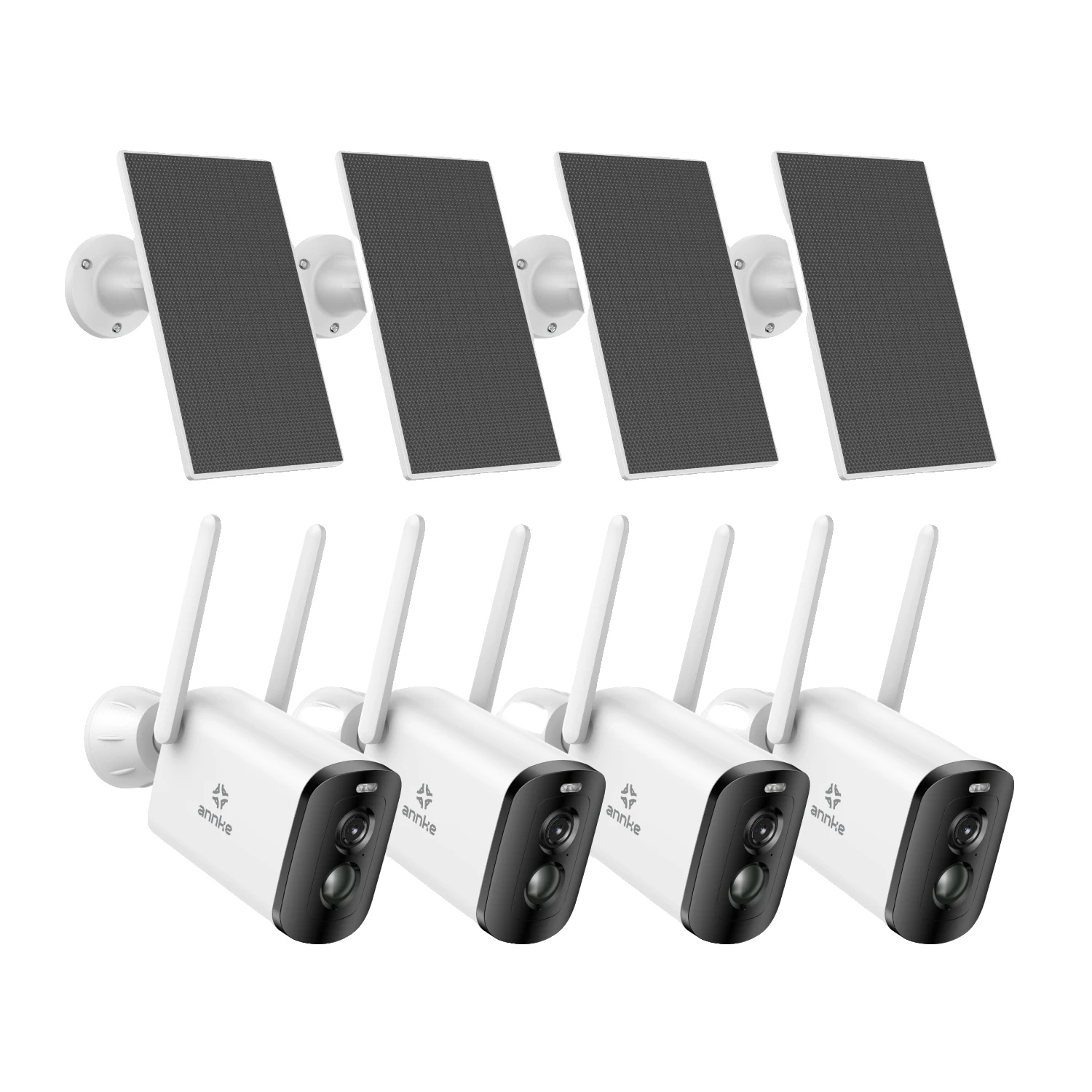 Wlan-überwachungskamera, 4 Mp Auflösung, Drahtlose Verbindung, 5200 Mah Akku, I81bl 4 Stück