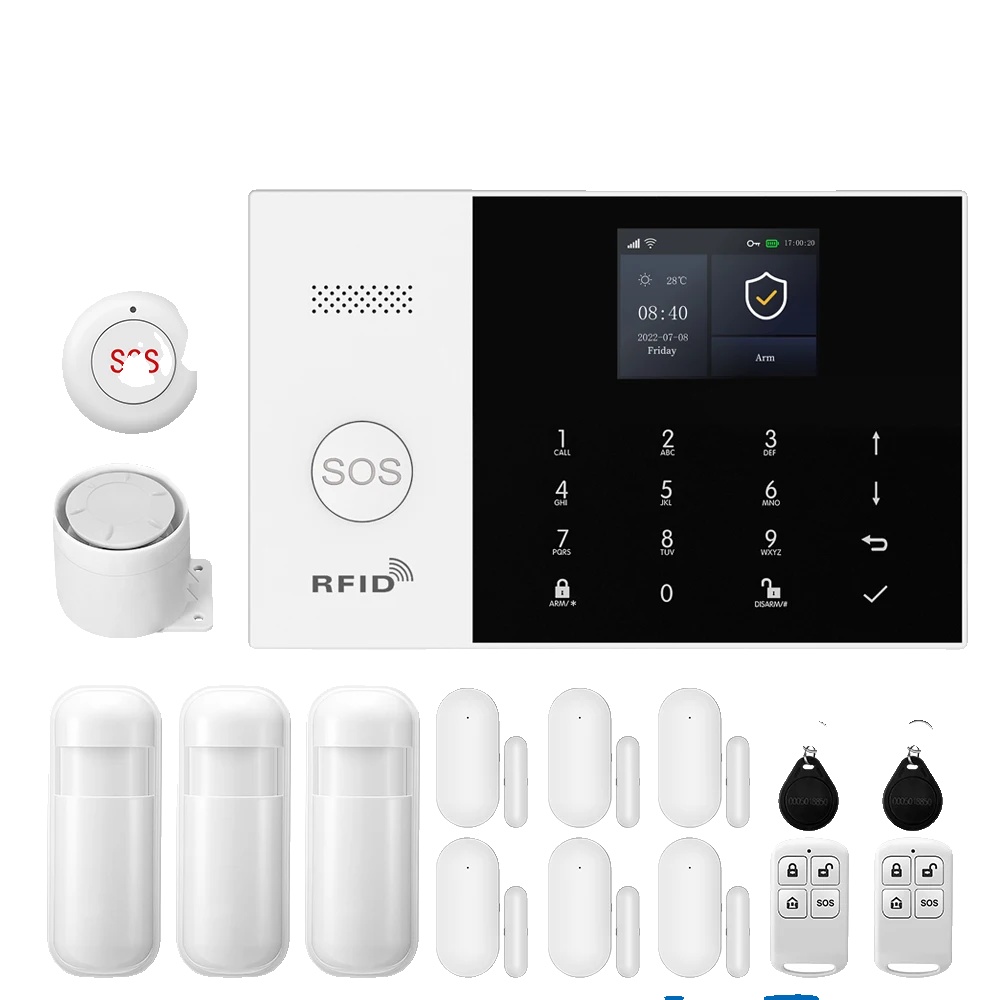 Intelligentes Alarmsystem, Mobile Steuerung, Bewegungsmelder, D-stecker (eu-stecker)