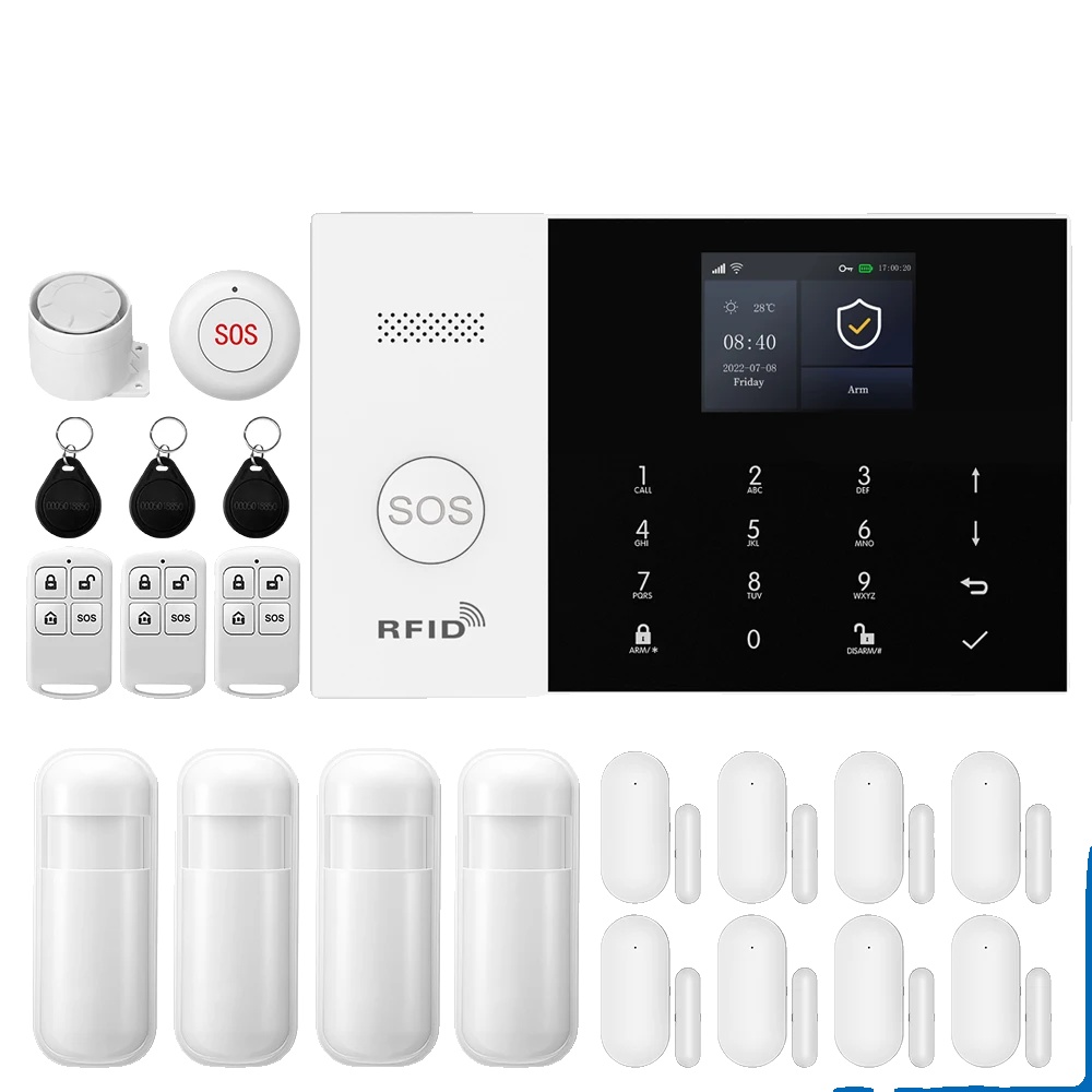 Intelligentes Alarmsystem, Mobile Steuerung, Bewegungsmelder, E-stecker (eu-stecker)