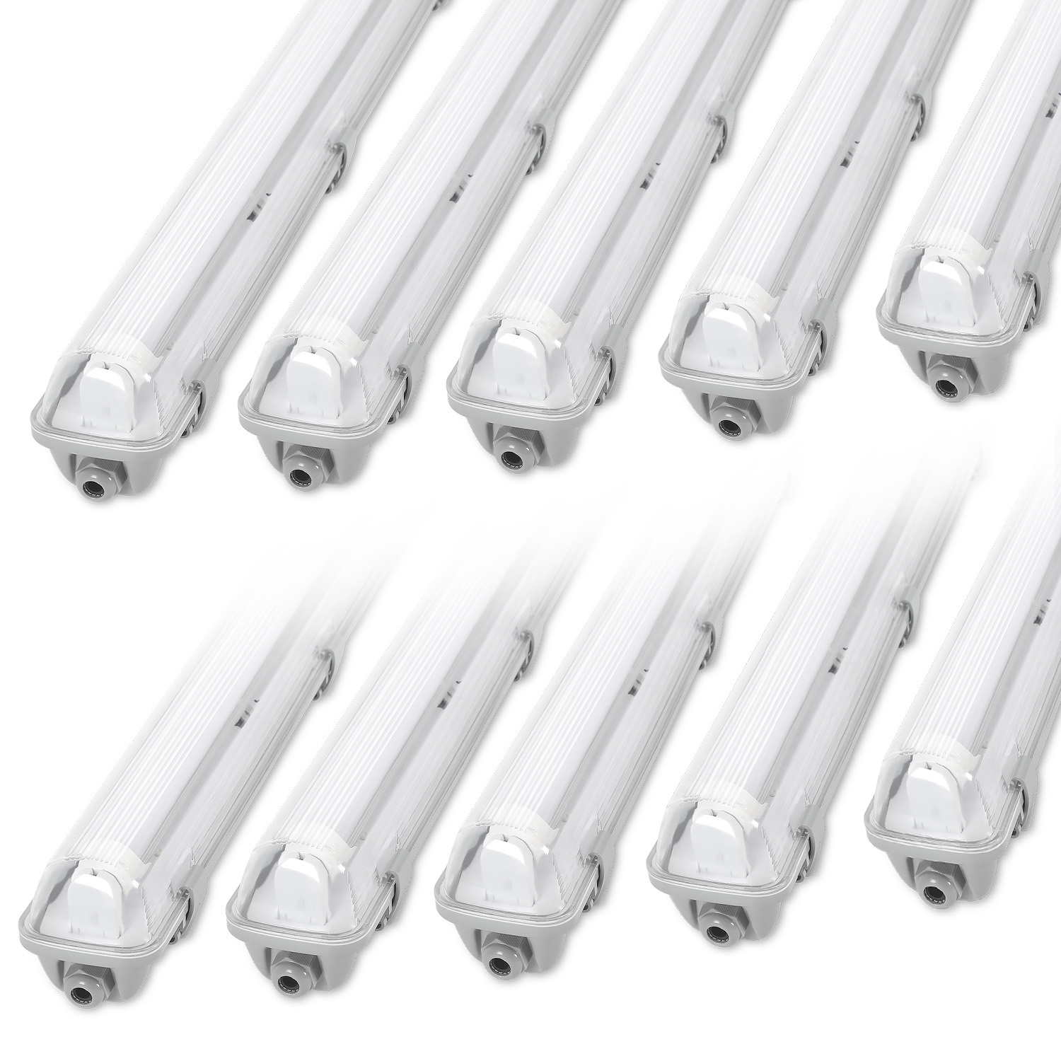Randaco Led Feuchtraumleuchte 10er Set Ip65 - T8/g13 Wannenleuchte 120 Cm - 18w Pro Stück - 4000k Neutralweiß - 1800 Lm