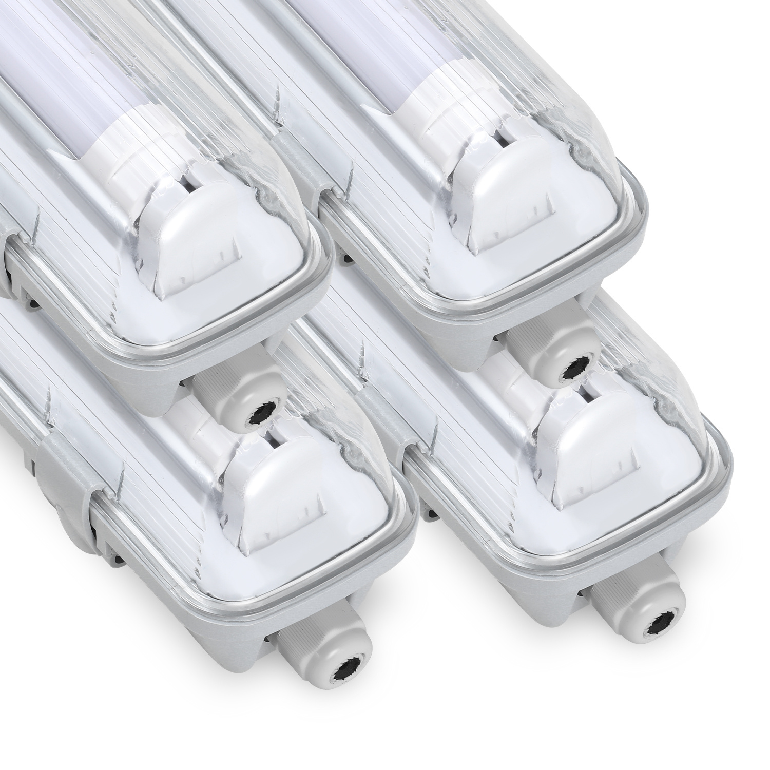 Randaco Led Feuchtraumleuchte 4er Set Ip65 - T8/g13 Wannenleuchte 150 Cm - 24w Pro Stück - 6500k Kaltweiß - 2400 Lm