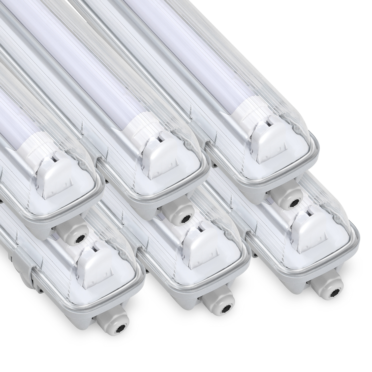 Randaco Led Feuchtraumleuchte 6er Set Ip65 - T8/g13 Wannenleuchte 150 Cm - 24w Pro Stück - 6500k Kaltweiß - 2400 Lm