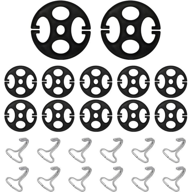 Set Mit 24 Metallhaken Für Autositzbezüge, 12 Metallhaken Mit Verriegelungsclips Und 12 Kunststoffclips Für Autositzbezüge, Kunststoffbefestigungen