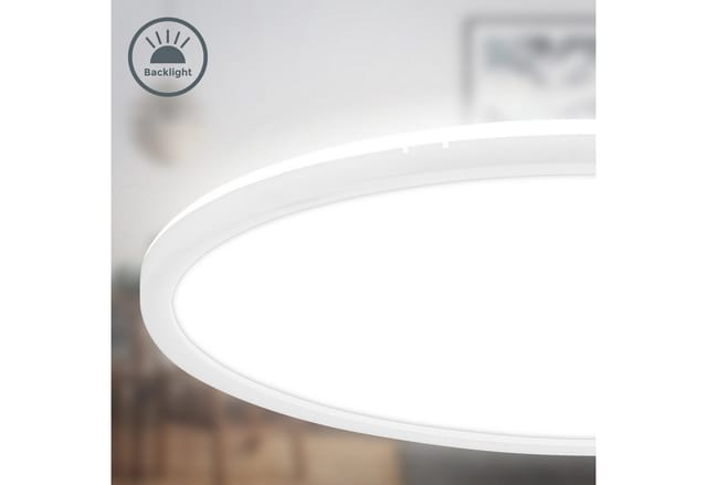 B.k.licht - led Panel Ø42 cm - 22W, 3000lm, flach, backlight, neutralweiß, weiß