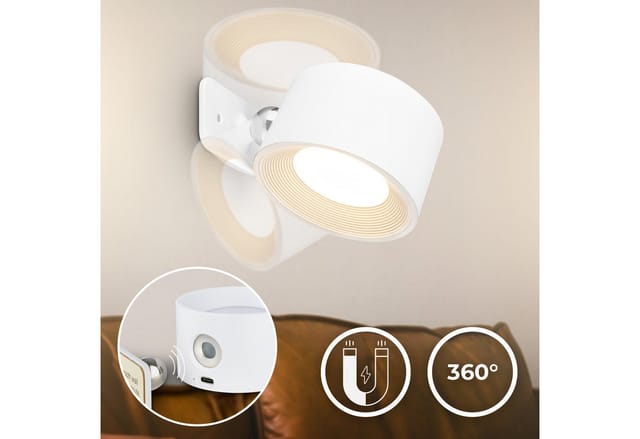 Wandlampe - 2W, 150lm, led, kabellos, dimmbar, cct, weiß