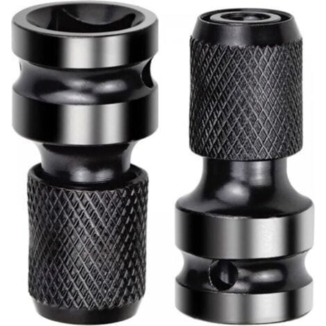 2-teiliger Steckschlüssel-adapter, 1/2-zoll-vierkant Auf 1/4-zoll-schlagschrauber-adapter, Schnellwechsel-adapter Für Schlagratschen Und Schraubendreher-bithalter
