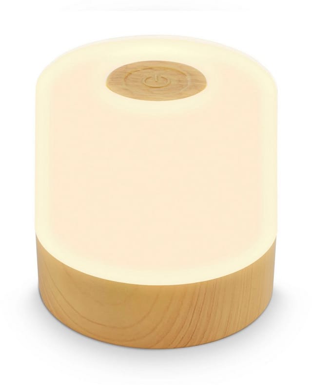 Tischleuchte - 2W, 150lm, kabellos, led, dimmbar, warmweiß, holzfarbig