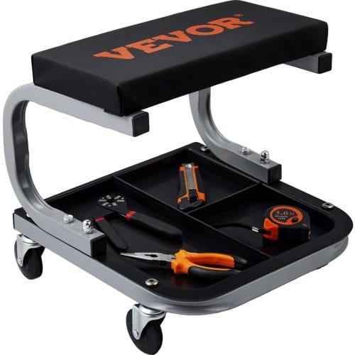 Kfz Werkstatt Rollbrett Werkstattliege, Montageliege Werkstatthocker 36 X 36 X 36 Cm Montagerollbrett Mit 36 X 18 X 4 Cm Sitz, Stahl + Pu Werkstatthocker Bis 113 Kg Belastbar Reparierte Hocker