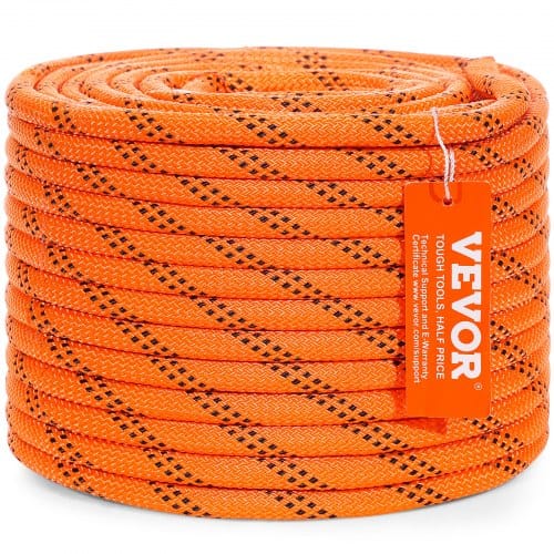 Doppelt Geflochtenes Polyesterseil, 3/8 Zoll X 120 Fuß, 48 Stränge, 4000 Pfund Bruchfestigkeit, Outdoor-kletterseil, Baumpflegeseil Für Felswanderungen, Camping, Schaukeln, Abseilen, Rettung - Vevor
