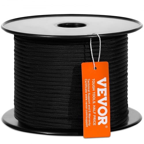 Geflochtenes Nylonseil, 3/16 Zoll X 250 Fuß, 32 Stränge, 720 Pfund Bruchfestigkeit, Outdoor-kletterseil, Baumpfleger-kletterseil Für Felswanderungen, Camping, Schaukeln, Abseilen, Rettung - Vevor