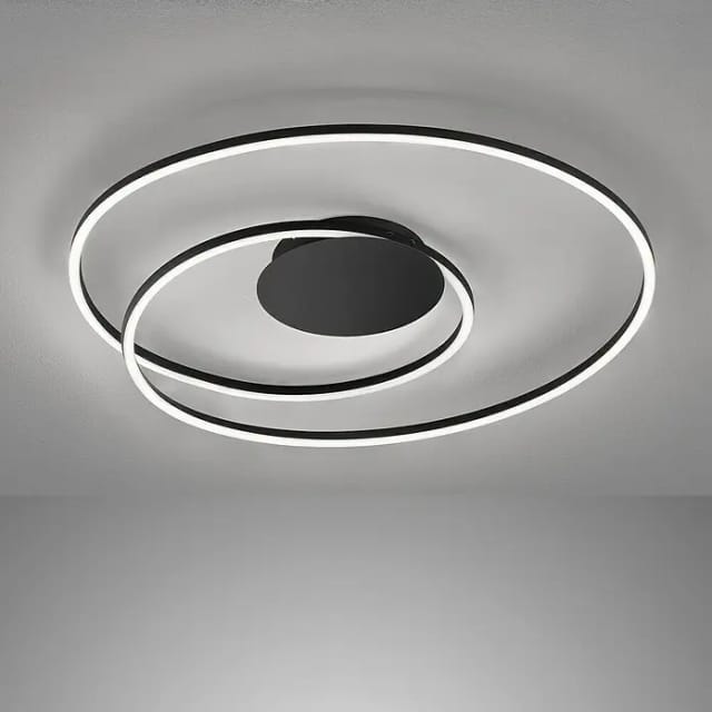 Led Deckenleuchte holy Schwarz, dimmbar & Tageslicht, ø 68cm