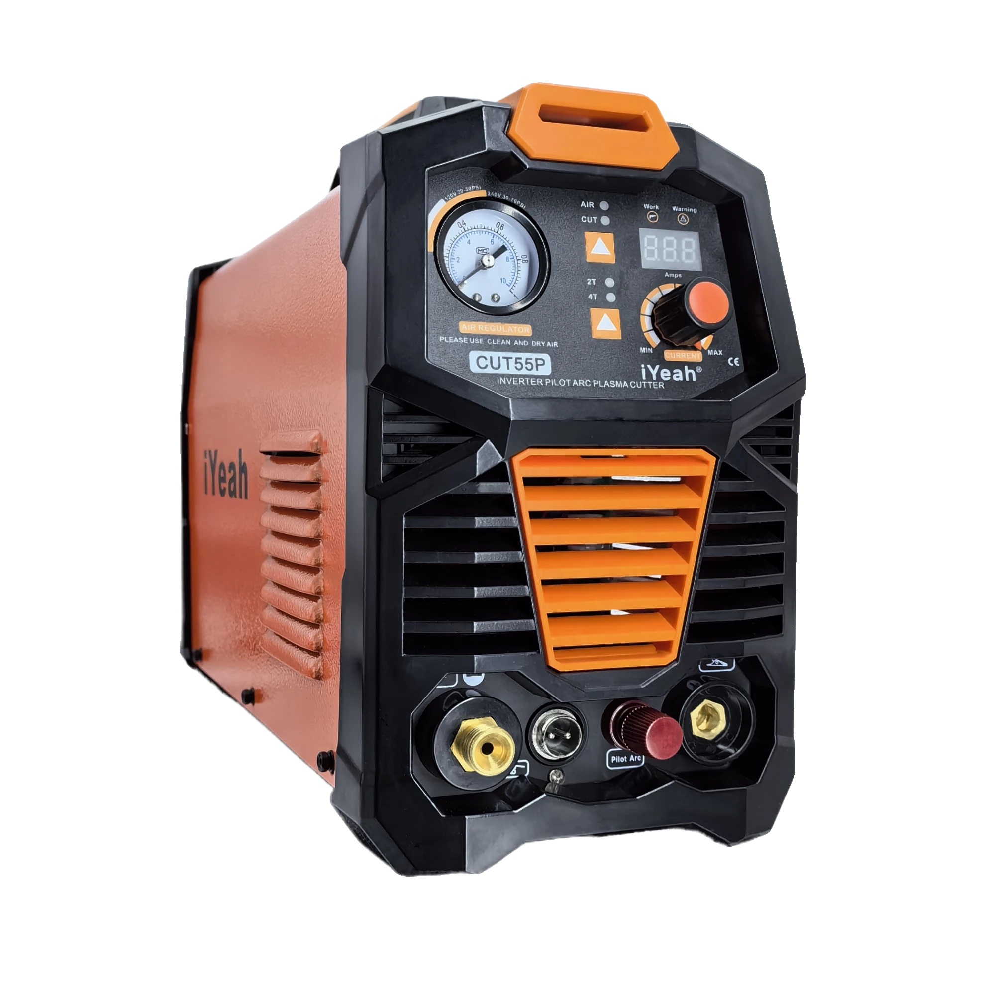 Plasmaschneider, Nennstrom 55 A, Max. Schnittstärke 20 Mm, Eingangsspannung 120 V/240 V, Nenneingangsleistung 7,5 Kw, Hf-pilotlichtbogen