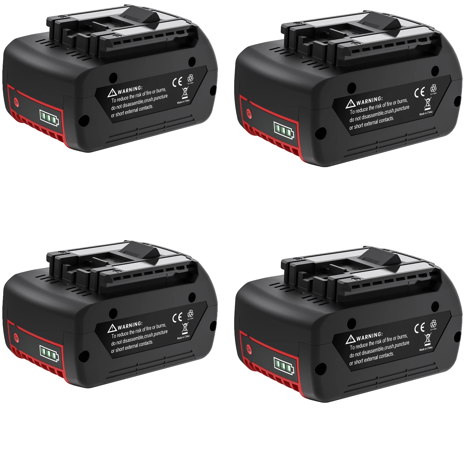 Akku, 18 V, Wiederaufladbar, 6000 Mah Kapazität, 4 Stück