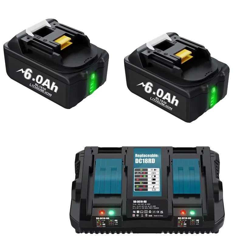 Wiederaufladbarer Akku, 6000 Mah Kapazität, 18 V Spannung, Vielseitig Kompatibel, 2er-pack