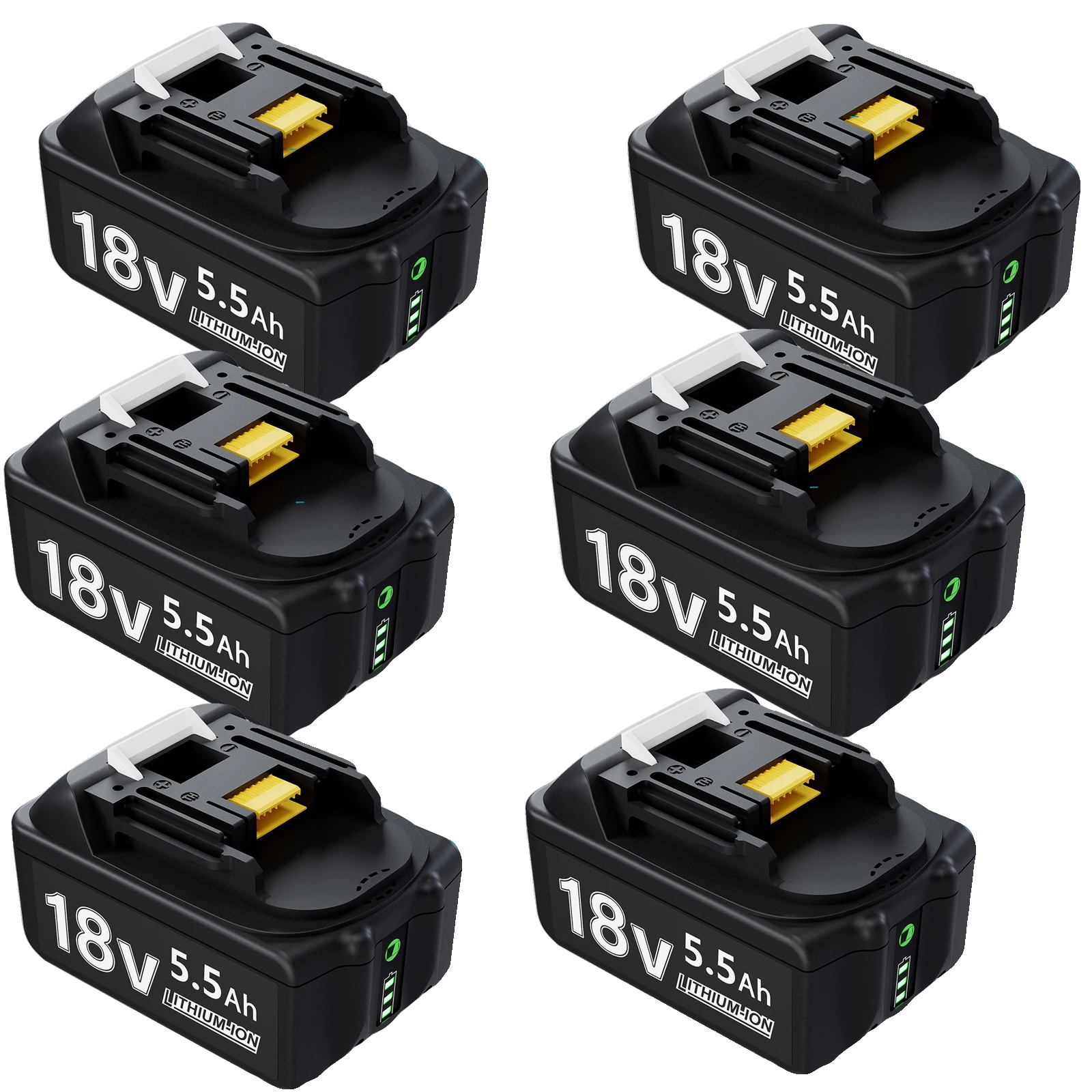 Akku, Lithium-ionen, Kapazität 5500 Mah, 6 Stück