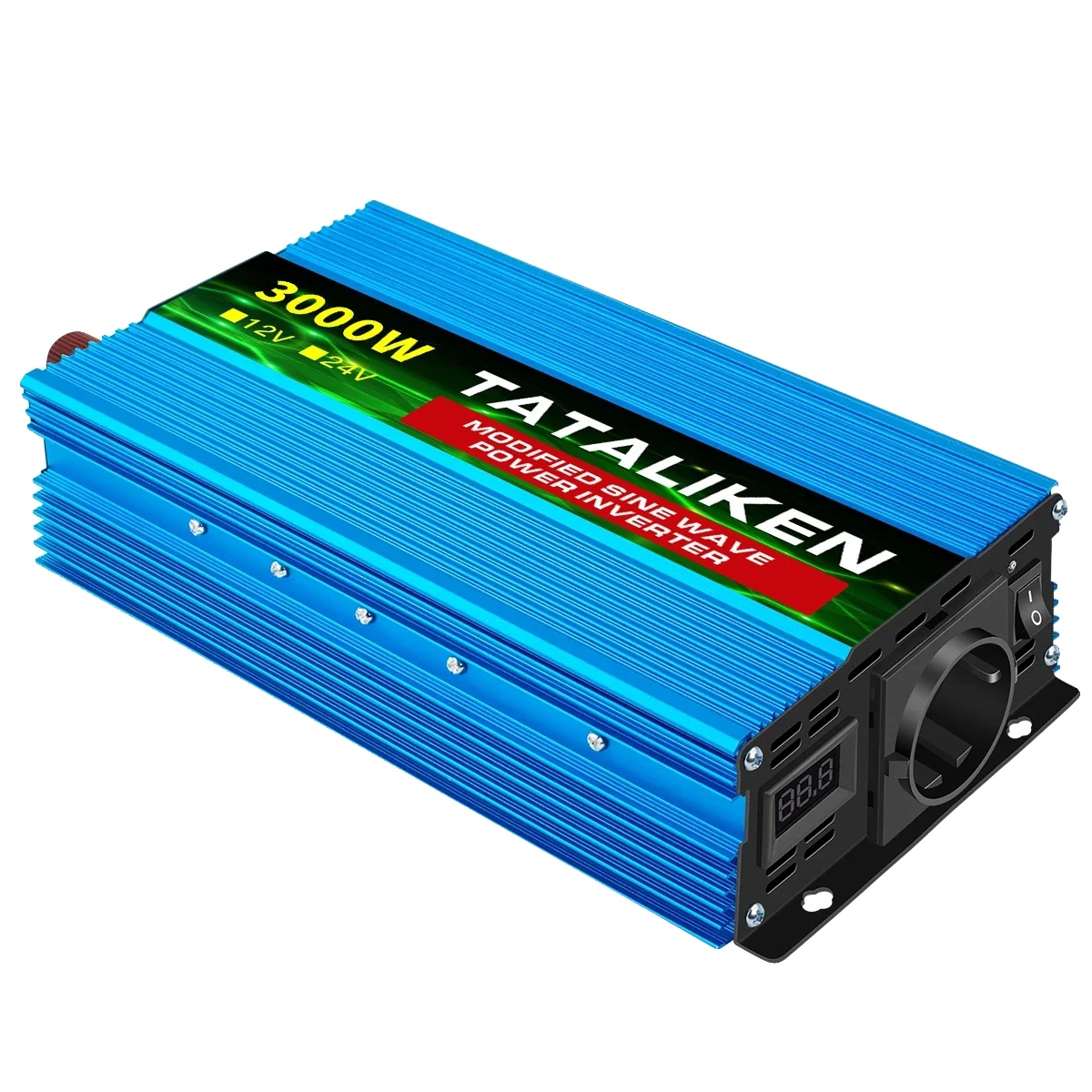 Wechselrichter, 1000 W Ausgangsleistung, Universell Einsetzbar, 12 V, 3000 W, 50 Hz, Eu