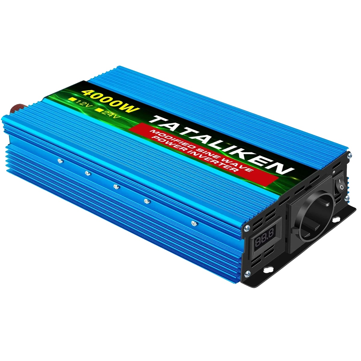 Wechselrichter, 1000 W Ausgangsleistung, Universell Einsetzbar, 12 V, 4000 W, 50 Hz, Eu