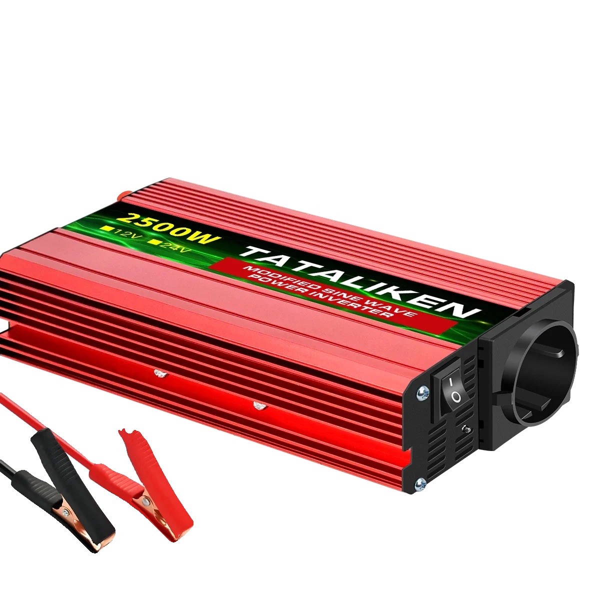 Wechselrichter, 1000 W Ausgangsleistung, Universell Einsetzbar, 12 V, 2500 W, 50 Hz, Eu