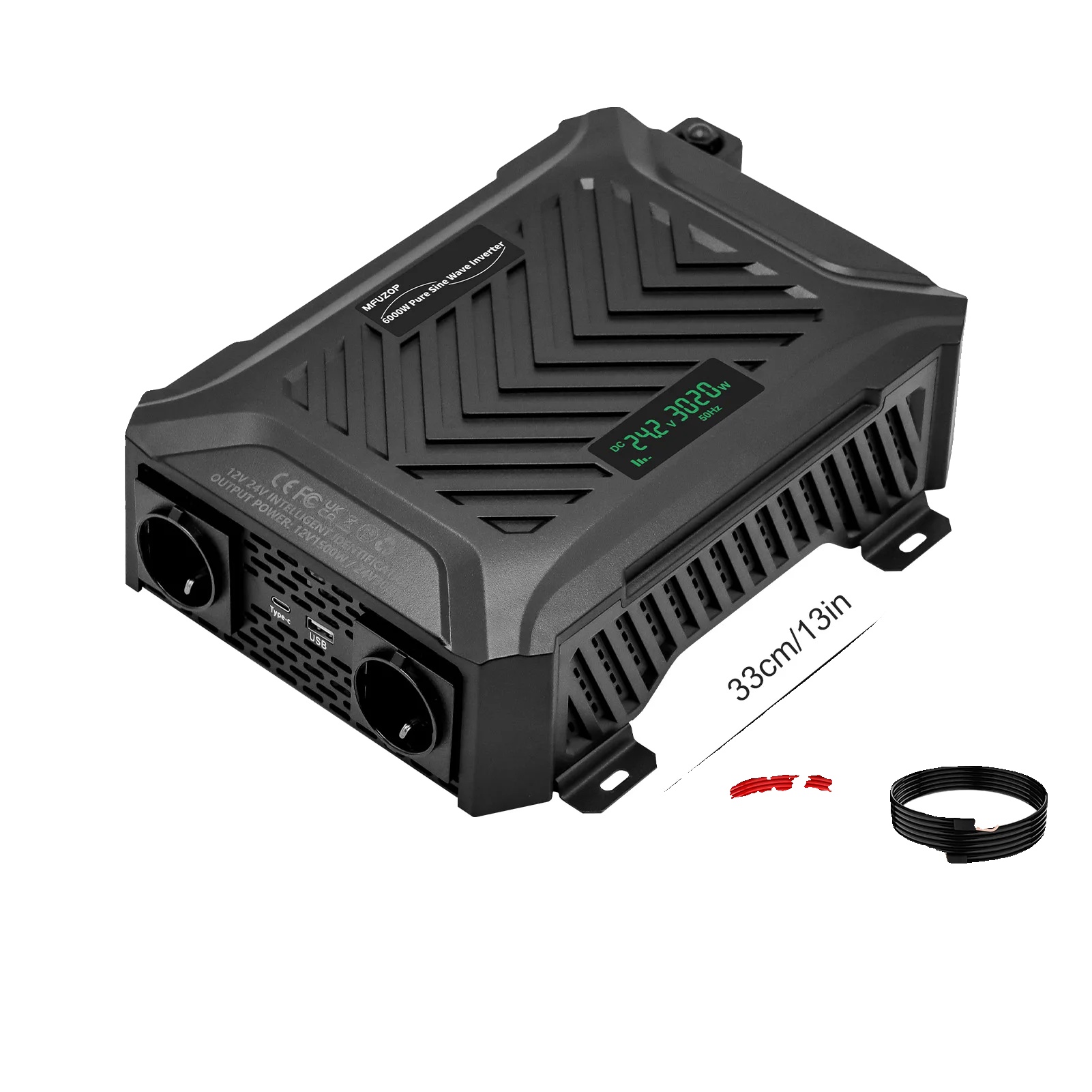 Wechselrichter, Dual-spannungseingang, Tragbares Design, 12 V 1500 W Bis 24 V 3000 W