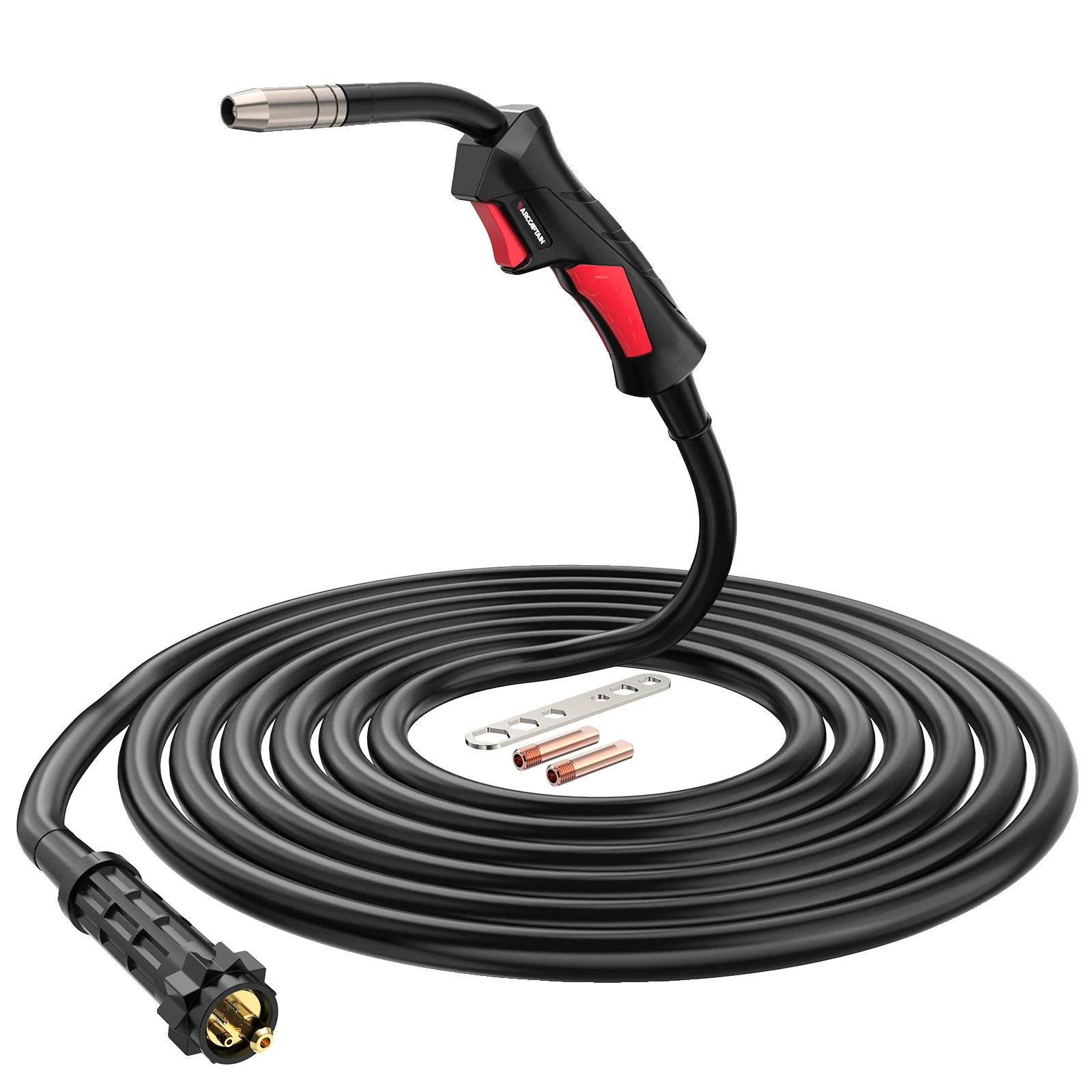 Schweißbrenner, 180 Ampere Leistung, 3 Meter Schlauch, Ergonomischer Auslösemechanismus, Dreiteilige Düse, 60 % Einschaltdauer