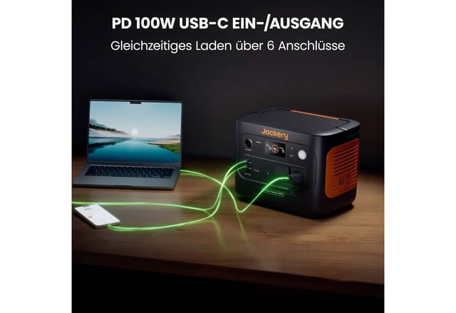 Jackery Explorer 1000 v2 Tragbare Powerstation,1070Wh LiFePO4 Solargenerator,1500W AC/100W USB-C Ausgang, 1 Std. Schnellladung, LFP Powerstation für